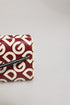 Dolce & Gabbana Burgundy Logo Print Calf Leather French Flap Card Holder Wallet